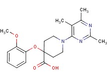 4-(2-methoxyphenoxy)-1-(2,5,6-trimethylpyrimidin-4-yl)piperidine-4-carboxylic acid