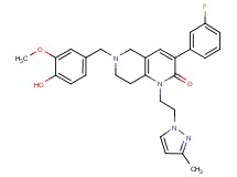 3-(3-fluorophenyl)-6-(4-hydroxy-3-methoxybenzyl)-1-[2-(3-methyl-1H-pyrazol-1-yl)ethyl]-5,6,7,8-tetrahydro-1,6-naphthyridin-2(1H)-one