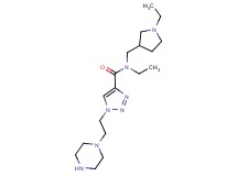 N-ethyl-N-[(1-ethylpyrrolidin-3-yl)methyl]-1-(2-piperazin-1-ylethyl)-1H-1,2,3-triazole-4-carboxamide