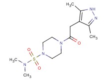 4-[(3,5-dimethyl-1H-pyrazol-4-yl)acetyl]-N,N-dimethylpiperazine-1-sulfonamide