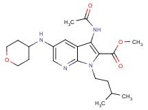 methyl 3-(acetylamino)-1-(3-methylbutyl)-5-(tetrahydro-2H-pyran-4-ylamino)-1H-pyrrolo[2,3-b]pyridine-2-carboxylate