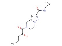 N-cyclopropyl-5-(2-oxopentanoyl)-4,5,6,7-tetrahydropyrazolo[1,5-a]pyrazine-2-carboxamide