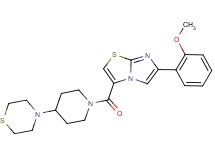 6-(2-methoxyphenyl)-3-{[4-(4-thiomorpholinyl)-1-piperidinyl]carbonyl}imidazo[2,1-b][1,3]thiazole