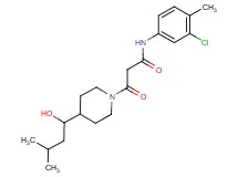 N-(3-chloro-4-methylphenyl)-3-[4-(1-hydroxy-3-methylbutyl)piperidin-1-yl]-3-oxopropanamide