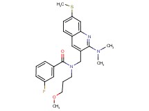 N-{[2-(dimethylamino)-7-(methylthio)-3-quinolinyl]methyl}-3-fluoro-N-(3-methoxypropyl)benzamide