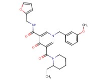 5-[(2-ethyl-1-piperidinyl)carbonyl]-N-(2-furylmethyl)-1-(3-methoxybenzyl)-4-oxo-1,4-dihydro-3-pyridinecarboxamide