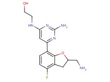 2-({2-amino-6-[2-(aminomethyl)-4-fluoro-2,3-dihydro-1-benzofuran-7-yl]pyrimidin-4-yl}amino)ethanol