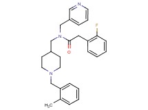 2-(2-fluorophenyl)-N-{[1-(2-methylbenzyl)-4-piperidinyl]methyl}-N-(3-pyridinylmethyl)acetamide