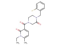 4-[(1-ethyl-6-methyl-2-oxo-1,2-dihydro-3-pyridinyl)carbonyl]-1-(2-fluorobenzyl)-2-piperazinone