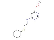 N-[2-(cyclohexylthio)ethyl]-6-(methoxymethyl)pyrimidin-4-amine