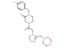 1-(4-fluorobenzyl)-4-{[5-(4-morpholinylmethyl)-1H-tetrazol-1-yl]acetyl}-2-piperazinone