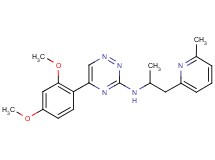 5-(2,4-dimethoxyphenyl)-N-[1-methyl-2-(6-methyl-2-pyridinyl)ethyl]-1,2,4-triazin-3-amine