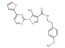 1-[4-(2-furyl)-2-pyrimidinyl]-N-[2-(4-methoxyphenyl)ethyl]-5-methyl-1H-pyrazole-4-carboxamide