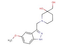 3-(hydroxymethyl)-1-[(5-methoxy-1H-indazol-3-yl)methyl]-3-piperidinol