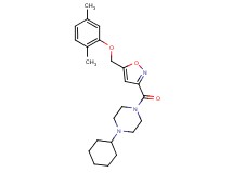 1-cyclohexyl-4-({5-[(2,5-dimethylphenoxy)methyl]-3-isoxazolyl}carbonyl)piperazine