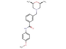 3-{[(2R*,6S*)-2,6-dimethylmorpholin-4-yl]methyl}-N-(4-methoxyphenyl)benzamide