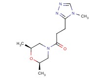 (2R*,6S*)-2,6-dimethyl-4-[3-(4-methyl-4H-1,2,4-triazol-3-yl)propanoyl]morpholine
