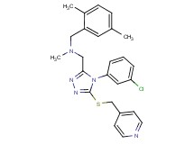 ({4-(3-chlorophenyl)-5-[(4-pyridinylmethyl)thio]-4H-1,2,4-triazol-3-yl}methyl)(2,5-dimethylbenzyl)methylamine