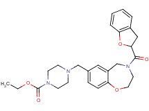 ethyl 4-{[4-(2,3-dihydro-1-benzofuran-2-ylcarbonyl)-2,3,4,5-tetrahydro-1,4-benzoxazepin-7-yl]methyl}-1-piperazinecarboxylate