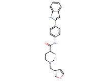 1-(3-furylmethyl)-N-[4-(1H-indol-2-yl)phenyl]-4-piperidinecarboxamide