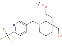 (3-(2-methoxyethyl)-1-{[6-(trifluoromethyl)-3-pyridinyl]methyl}-3-piperidinyl)methanol