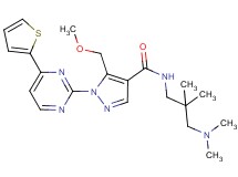 N-[3-(dimethylamino)-2,2-dimethylpropyl]-5-(methoxymethyl)-1-[4-(2-thienyl)-2-pyrimidinyl]-1H-pyrazole-4-carboxamide