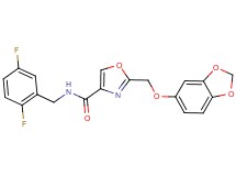 2-[(1,3-benzodioxol-5-yloxy)methyl]-N-(2,5-difluorobenzyl)-1,3-oxazole-4-carboxamide