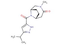 (1S*,6R*)-9-[(3-isopropyl-1H-pyrazol-5-yl)carbonyl]-3-methyl-3,9-diazabicyclo[4.2.1]nonan-4-one
