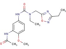 N-{5-[({ethyl[(3-ethyl-1,2,4-oxadiazol-5-yl)methyl]amino}carbonyl)amino]-2-methoxyphenyl}acetamide
