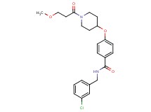N-(3-chlorobenzyl)-4-{[1-(3-methoxypropanoyl)-4-piperidinyl]oxy}benzamide