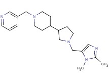 3-[(4-{1-[(1,2-dimethyl-1H-imidazol-5-yl)methyl]-3-pyrrolidinyl}-1-piperidinyl)methyl]pyridine