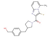 [4-({1-[(3-fluoro-5-methylimidazo[1,2-a]pyridin-2-yl)carbonyl]pyrrolidin-3-yl}methyl)phenyl]methanol
