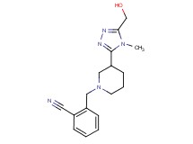 2-({3-[5-(hydroxymethyl)-4-methyl-4H-1,2,4-triazol-3-yl]piperidin-1-yl}methyl)benzonitrile