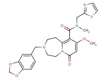 3-(1,3-benzodioxol-5-ylmethyl)-9-methoxy-N-methyl-7-oxo-N-(1,3-thiazol-2-ylmethyl)-1,2,3,4,5,7-hexahydropyrido[1,2-d][1,4]diazepine-10-carboxamide