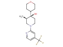 (3R*,4R*)-3-methyl-4-(tetrahydro-2H-pyran-4-yl)-1-[4-(trifluoromethyl)-2-pyridinyl]-4-piperidinol