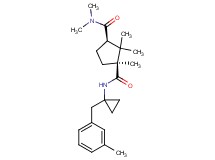 (1S*,3R*)-N~3~,N~3~,1,2,2-pentamethyl-N~1~-[1-(3-methylbenzyl)cyclopropyl]-1,3-cyclopentanedicarboxamide