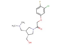 {(3R*,4R*)-1-[(3-chloro-4-fluorophenoxy)acetyl]-4-[(dimethylamino)methyl]pyrrolidin-3-yl}methanol