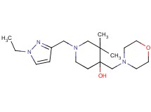 1-[(1-ethyl-1H-pyrazol-3-yl)methyl]-3,3-dimethyl-4-(morpholin-4-ylmethyl)piperidin-4-ol