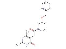2,6-dimethyl-5-{2-oxo-2-[3-(2-pyridinylmethoxy)-1-piperidinyl]ethyl}-4(3H)-pyrimidinone