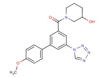 1-{[4'-methoxy-5-(1H-tetrazol-1-yl)-3-biphenylyl]carbonyl}-3-piperidinol