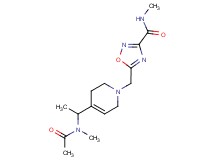 5-{[4-{1-[acetyl(methyl)amino]ethyl}-3,6-dihydropyridin-1(2H)-yl]methyl}-N-methyl-1,2,4-oxadiazole-3-carboxamide