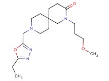 9-[(5-ethyl-1,3,4-oxadiazol-2-yl)methyl]-2-(3-methoxypropyl)-2,9-diazaspiro[5.5]undecan-3-one