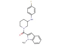 N-(4-fluorophenyl)-1-[(1-methyl-1H-indol-2-yl)carbonyl]-3-piperidinamine