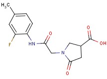 1-{2-[(2-fluoro-4-methylphenyl)amino]-2-oxoethyl}-5-oxopyrrolidine-3-carboxylic acid