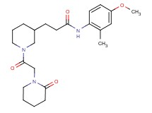 N-(4-methoxy-2-methylphenyl)-3-{1-[(2-oxo-1-piperidinyl)acetyl]-3-piperidinyl}propanamide