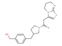 (4-{[1-(6,7-dihydro-5H-[1,3]thiazolo[3,2-a]pyrimidin-3-ylacetyl)pyrrolidin-3-yl]methyl}phenyl)methanol