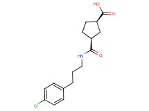 (1R*,3S*)-3-({[3-(4-chlorophenyl)propyl]amino}carbonyl)cyclopentanecarboxylic acid