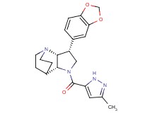 (3R*,3aR*,7aR*)-3-(1,3-benzodioxol-5-yl)-1-[(3-methyl-1H-pyrazol-5-yl)carbonyl]octahydro-4,7-ethanopyrrolo[3,2-b]pyridine