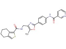 N-[4-(5-methyl-4-{[(4,5,6,7-tetrahydro-2-benzothien-1-ylcarbonyl)amino]methyl}-1,3-oxazol-2-yl)phenyl]nicotinamide