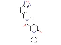 N-(2,1,3-benzoxadiazol-5-ylmethyl)-1-cyclopentyl-N-methyl-6-oxo-3-piperidinecarboxamide
